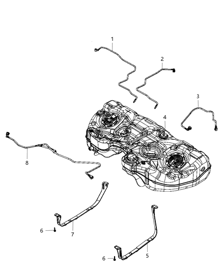 1992 Dodge B150 Tank Fuel Diagram for 68102695AA