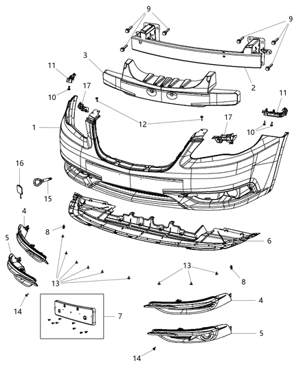 Bracket Fascia Diagram for 68083232AB