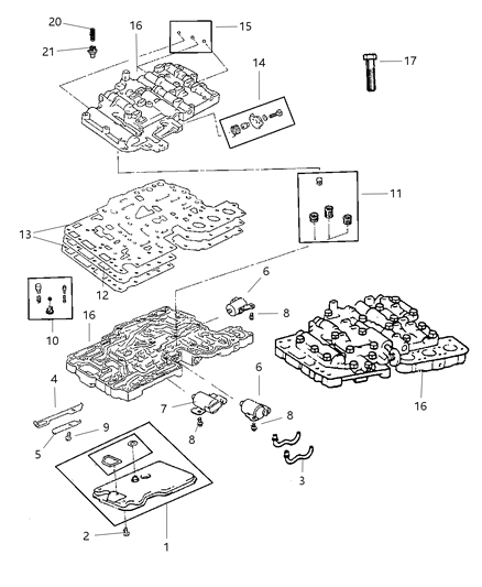 2013 Chrysler 300 Solenoid Transmission Diagram for 5016120AA