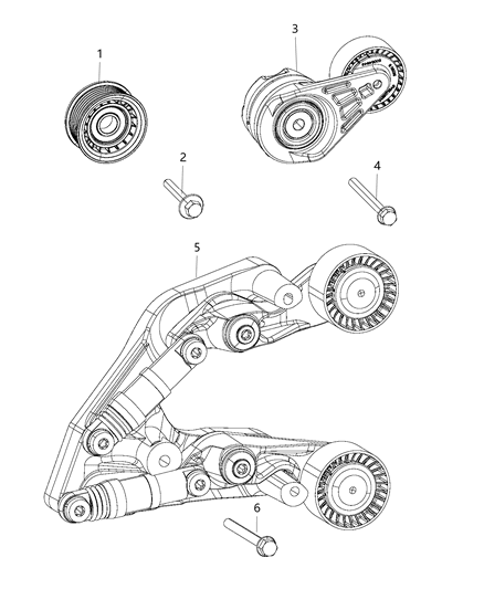 Tensioner Belt Diagram for 5281667AB