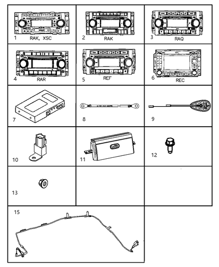 Radio AM/FM/Cassette With CD Diagram for 5091523AL