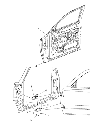 Door Front Diagram for 55362150AD