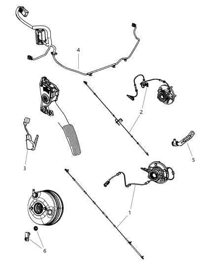 2010 Dodge Grand Caravan Sensor Anti-Lock Brakes Diagram for 4721563AG