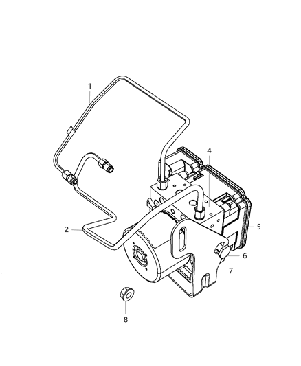 Tube Brake Master Cylinder To Junction Block Primary Diagram for 68142305AA