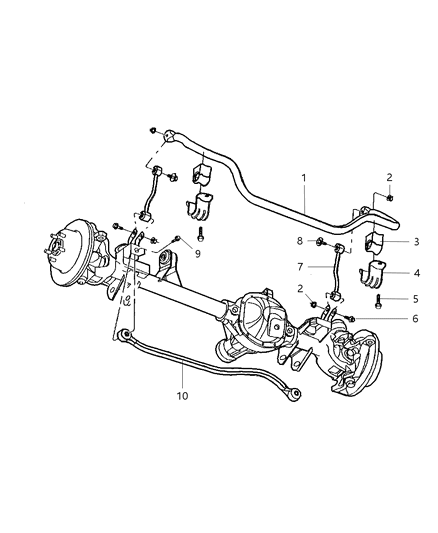 2024 Jeep Grand Cherokee Bushing Stabilizer Bar Diagram for 52088284AE