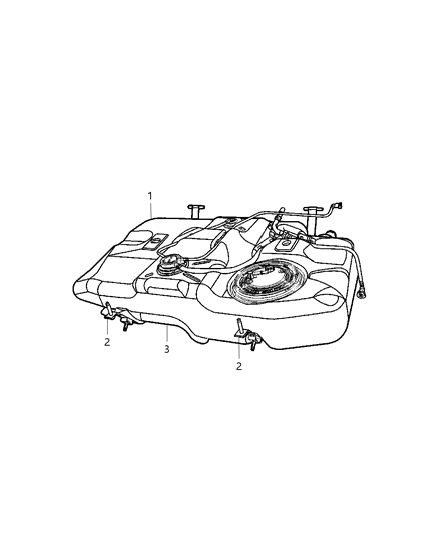 2008 Dodge Caliber Strap Fuel Tank Diagram for 5105548AC