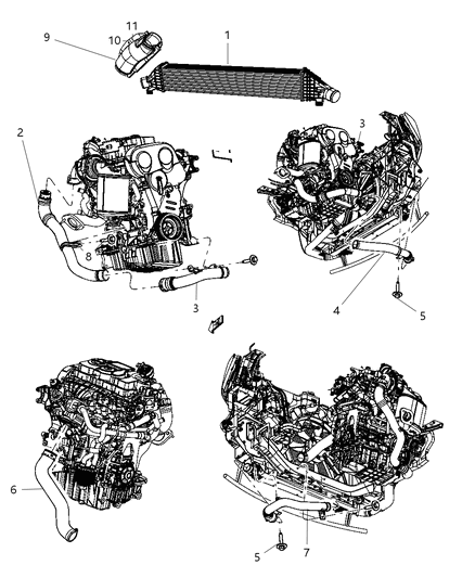 1999 Chrysler Town & Country Cooler Charge Air Diagram for 68038242AA