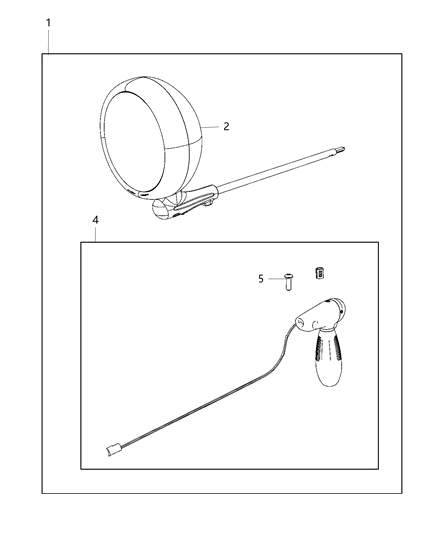 Handle Spotlamp Diagram for 57010762AE