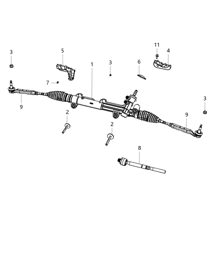 Gear Rack And Pinion Diagram for 4584573AD