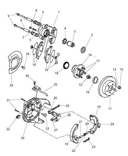 Bleeder Screw Brake Diagram for 5014431AA