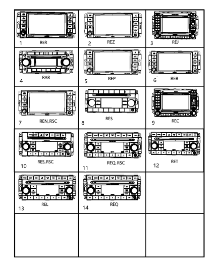 Radio Am / Fm / Dvd / Hdd / Nav / SDARS Diagram for 5064737AC