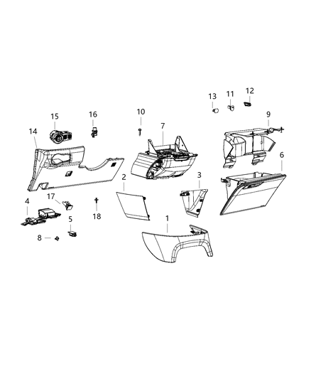 Switch Headlamp Diagram for 68154353AD
