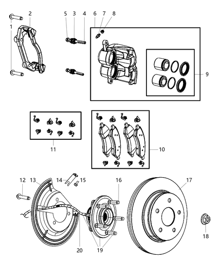 Clip ABS Sensor Wiring Diagram for 68298024AA