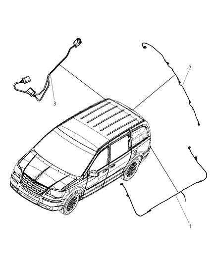 2003 Chrysler 300M Wiring Kit Trailer Tow Diagram for 68079378AC