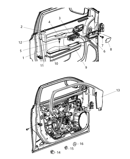 Handle Inside Remote Control Diagram for 1TF56DX9AC