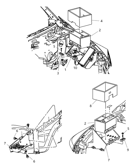 2011 Ram 3500 Tray Battery Diagram for 55372563AA