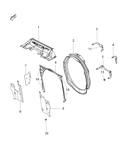 Shroud Fan Diagram for 52014732AC