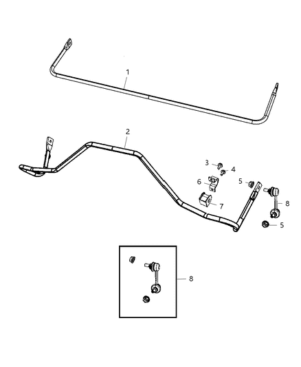 Cushion Sway Eliminator Diagram for 5039149AA