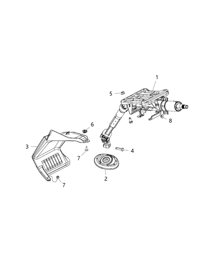 2000 Jeep Cherokee Shroud Steering Column Lower Diagram for 1ZS73JXWAA