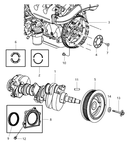 2009 Dodge Grand Caravan Crankshaft Diagram for 4781071AC