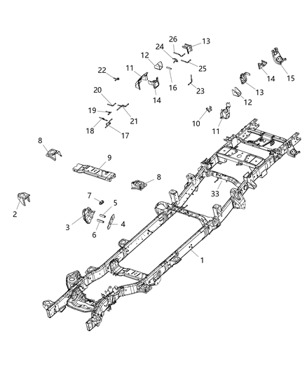 Bracket Steering Gear Steering Gear Stabilizer Bar Mounting Diagram for 68258838AA