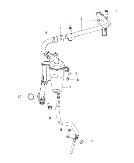 2019 Chrysler 300 Sleeve Diagram for 68142380AA