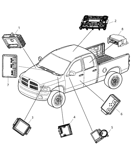 Module Occupant Restraint Diagram for 56043703AE