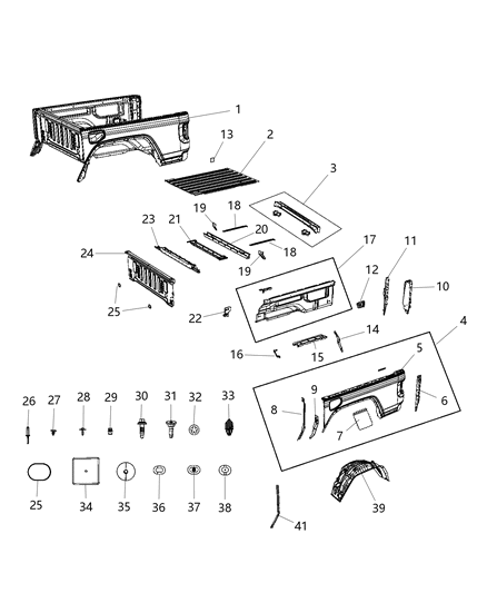 Panel Box Side Outer Diagram for 68371607AC
