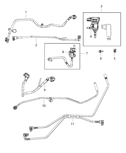 Harness Vapor Purge Diagram for 5146936AA