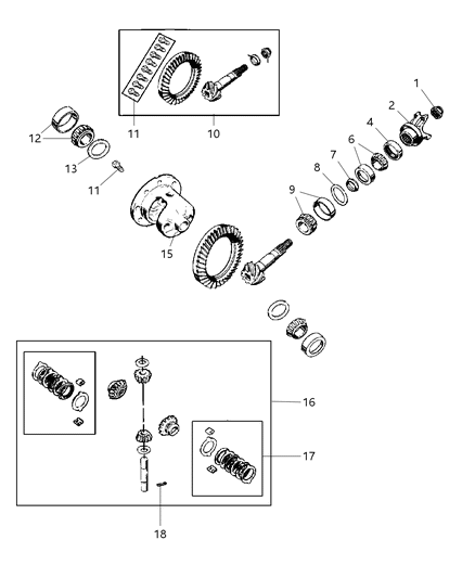 2020 Ram 1500 Classic Shim Differential Bearing Replacement Shims 5014214Aa Diagram for 5017302AA