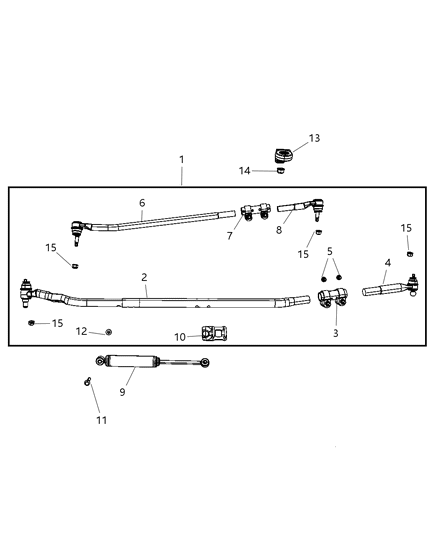 Rod And Link Steering Diagram for 52122362AF