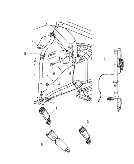 Bezel Cargo Trim Diagram for 1PU19DX9AB
