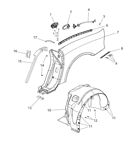 1990 Jeep Wagoneer Seal Foam Diagram for 5029607AB
