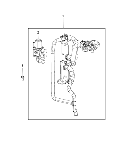 1991 Jeep Comanche Valve Coolant 2 Way Diagram for 68237835AA