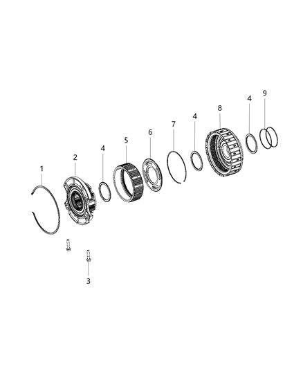 2004 Dodge Sprinter 3500 Ring Gear Flange Diagram for 68242227AA
