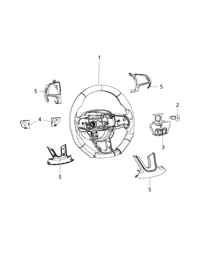 2020 Dodge Charger Wheel Steering Diagram for 7AW05DX9AA