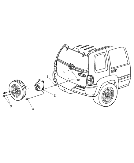 Cover Spare Tire Diagram for 5JG141X7AB