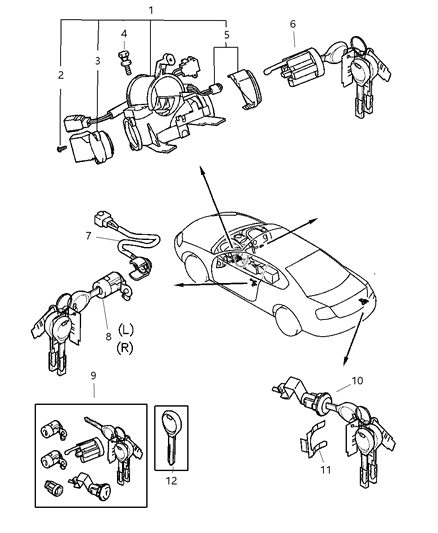 2004 Dodge Stratus Switch Ignition Diagram for MR235638