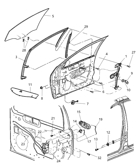 Handle Rear Door Exterior Diagram for QA50VLBAD