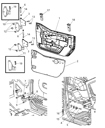 Footman Loop Door Check Strap Body Half Front Door Diagram for 55397400AB
