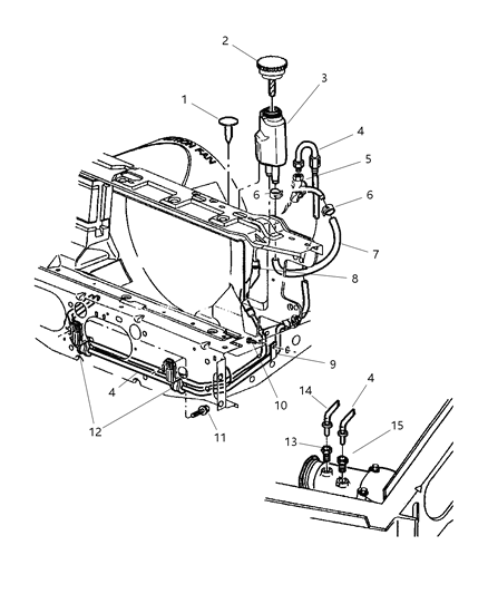 Hose Power Steering Reservoir Diagram for 52088541