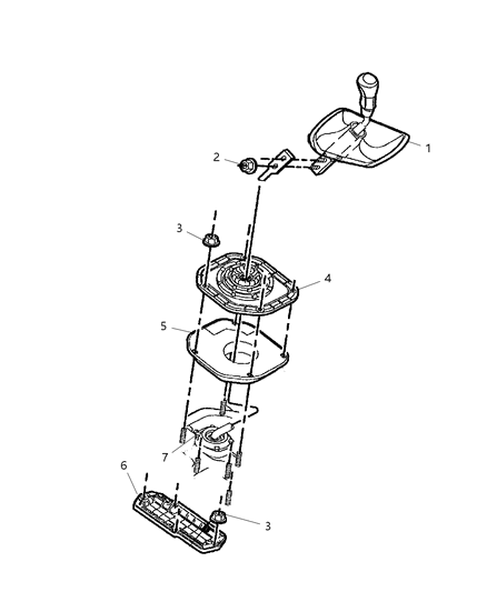 2024 Ram 1500 Classic Shifter Transmission Diagram for 52128821AC