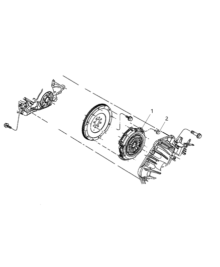 1984 Dodge D350 Clutch Modular For Eba Engine Only Diagram for 5062025AD