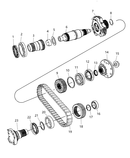 Flange Driveshaft Yoke Diagram for 5143735AA