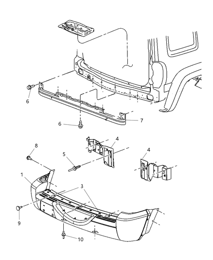 2024 Ram 1500 Classic Fascia Rear Diagram for 5GE72CD7AD