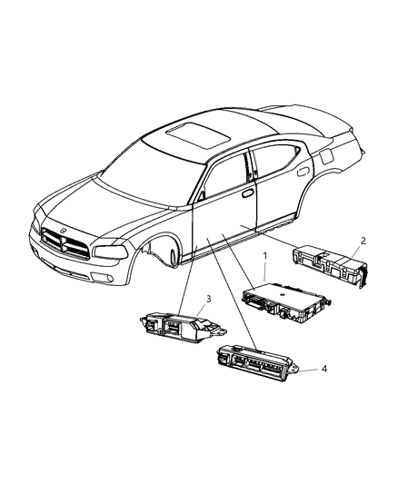 2007 Dodge Magnum Module Window Memory Diagram for 56038722AO