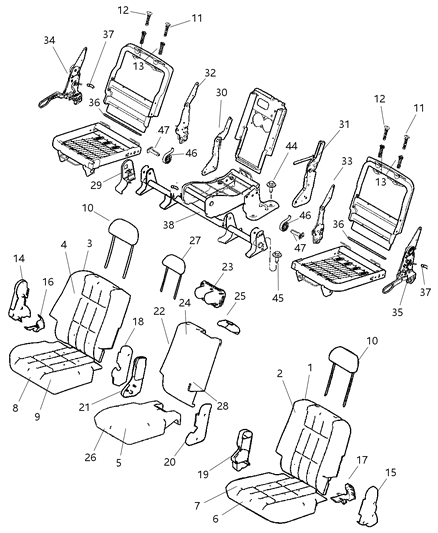 1995 Dodge Ram 3500 Bracket Pivot Diagram for 68046183AA