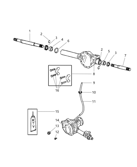 Shaft Axle Diagram for 52069886AD