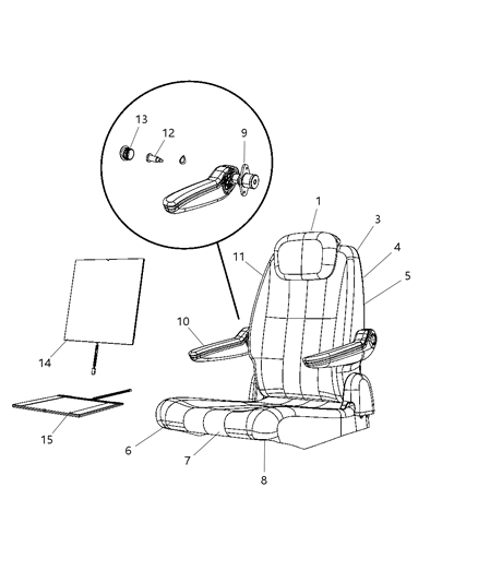 Sleeve Headrest Diagram for 1AL811X9AA