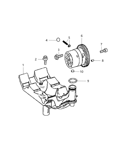 Pump Engine Oil Diagram for 68089288AA